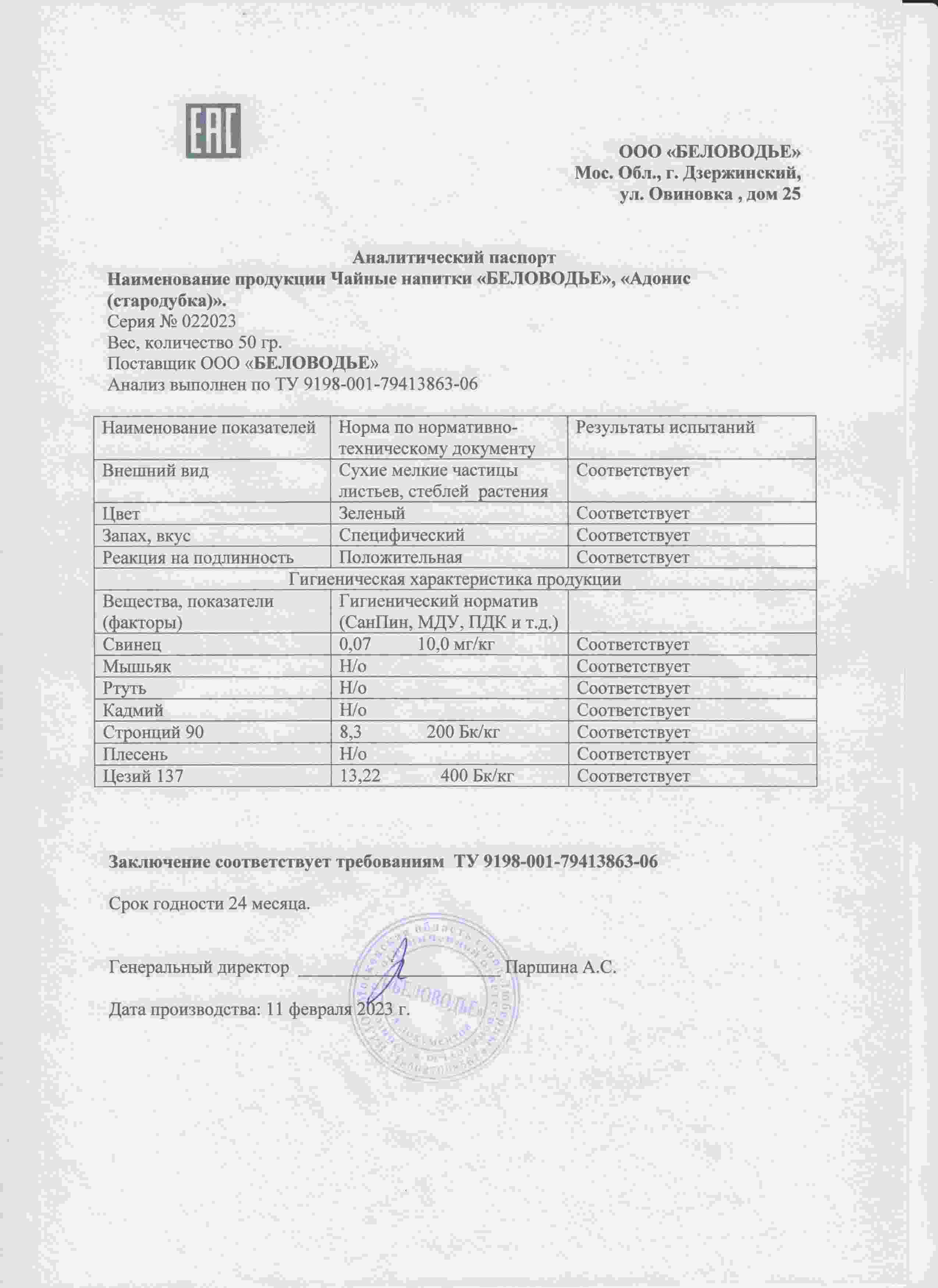 Паспорт №022023